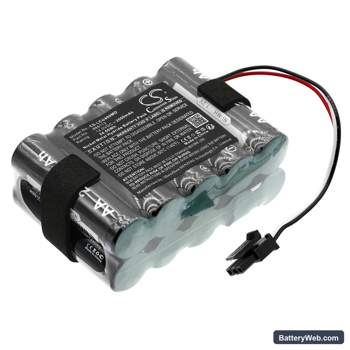Laerdal LCSU4 Compact Suction Unit Replacement Battery, 12V, 2000mAh, Ni-MH 1
