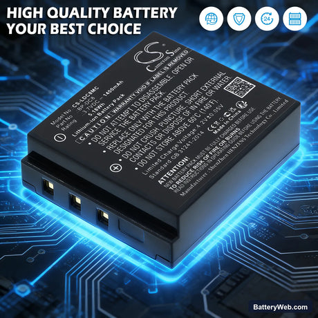 Leica X1 Replacement Battery, 3.7V, 1400mAh, Li-ion 7