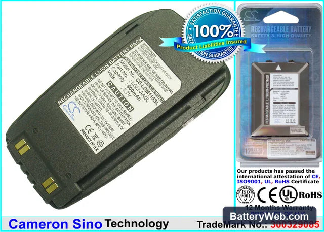 LG 110 (CDMA) Replacement Battery, 3.7V, 900mAh, Li-ion 1