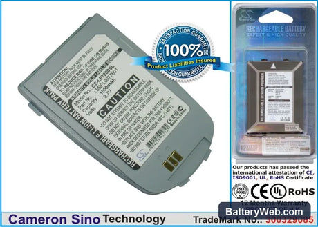 LG F7200 Replacement Battery, 3.7V, 1000mAh, Li-ion 1