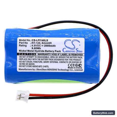 LFI Lights Emergency Light Replacement Battery, 4.8V, 2000mAh, Ni-MH 3