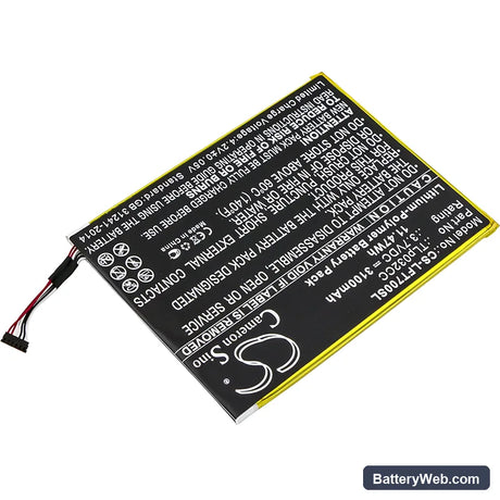 Alcatel One Touch Pixi 8 8.0 3G Replacement Battery, 3.7V, 3100mAh, Li-Polymer 2