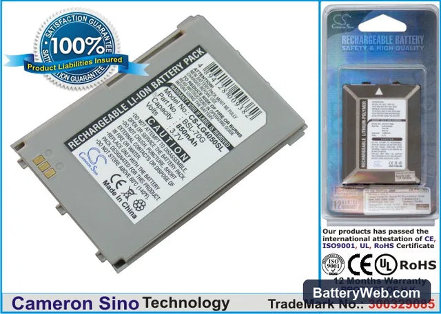 LG G4050 Replacement Battery, 3.7V, 850mAh, Li-ion 1