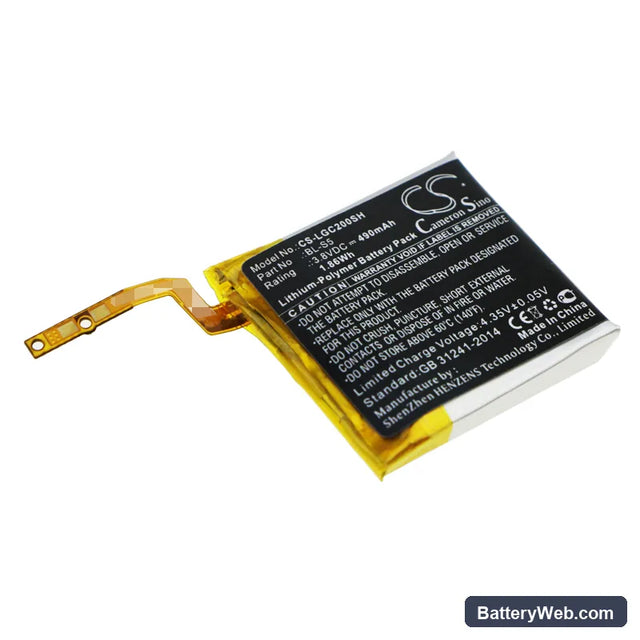 LG GizmoGadget Replacement Battery, 3.8V, 490mAh, Li-Polymer 1