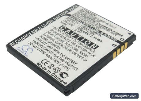 LG GD580 Replacement Battery, 3.7V, 700mAh, Li-ion 1