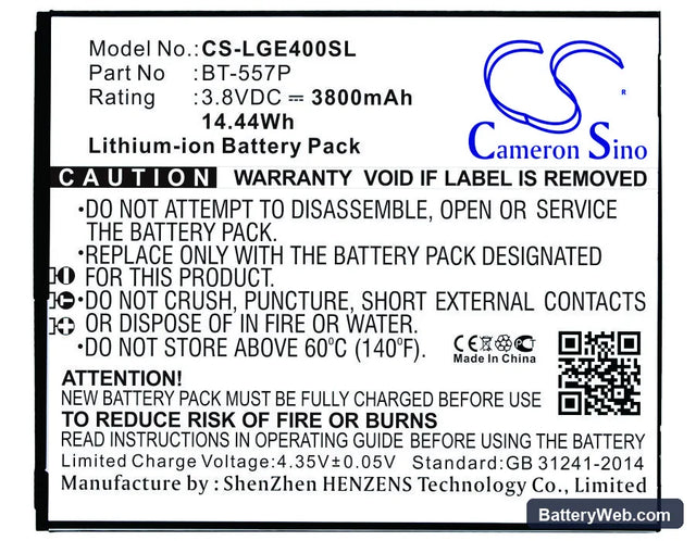 Leagoo Elite 5 Replacement Battery, 3.8V, 3800mAh, Li-ion 1