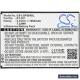 Leagoo Alfa 5 Replacement Battery, 3.8V, 1900mAh, Li-ion 3