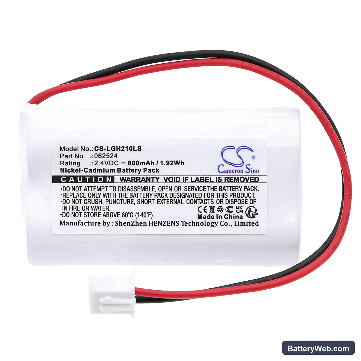 Legrand U21LED 70LM Replacement Battery, 2.4V, 800mAh, Ni-CD 3