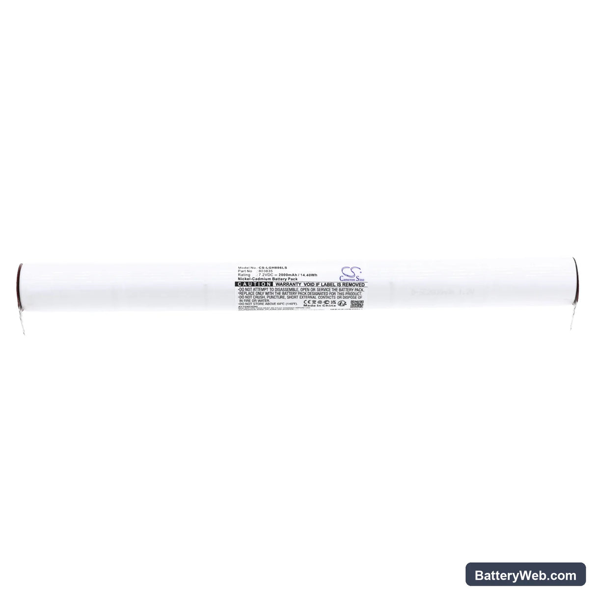 Legrand 61886 Replacement Battery, 7.2V, 2000mAh, Ni-CD 3