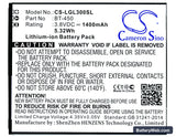 Leagoo Lead 3 Replacement Battery, 3.8V, 1400mAh, Li-ion 1