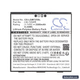 LG Innotek Mobile Router Replacement Battery, 3.7V, 2500mAh, Li-Polymer 5