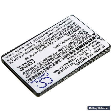 LG GM750 Replacement Battery, 3.7V, 1100mAh, Li-ion 2