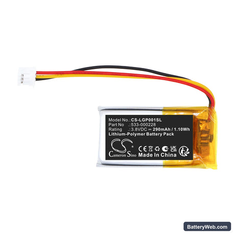 Logitech G Pro X Superlight 2 Gaming Mouse Replacement Battery, 3.8V, 290mAh, Li-Polymer 3