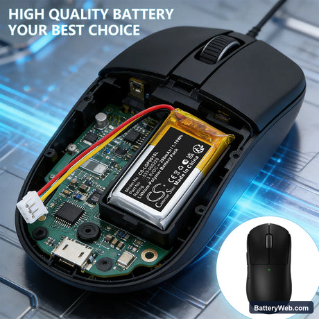 Logitech G Pro X Superlight 2 Gaming Mouse Replacement Battery, 3.8V, 290mAh, Li-Polymer 6