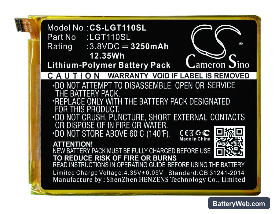 Leagoo T1 plus Replacement Battery, 3.8V, 3250mAh, Li-Polymer 1