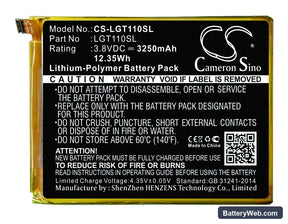 Leagoo T1 plus Replacement Battery, 3.8V, 3250mAh, Li-Polymer 1
