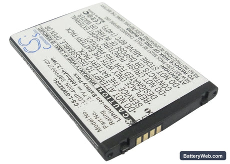 LG GW820 Replacement Battery, 3.7V, 1000mAh, Li-ion 2