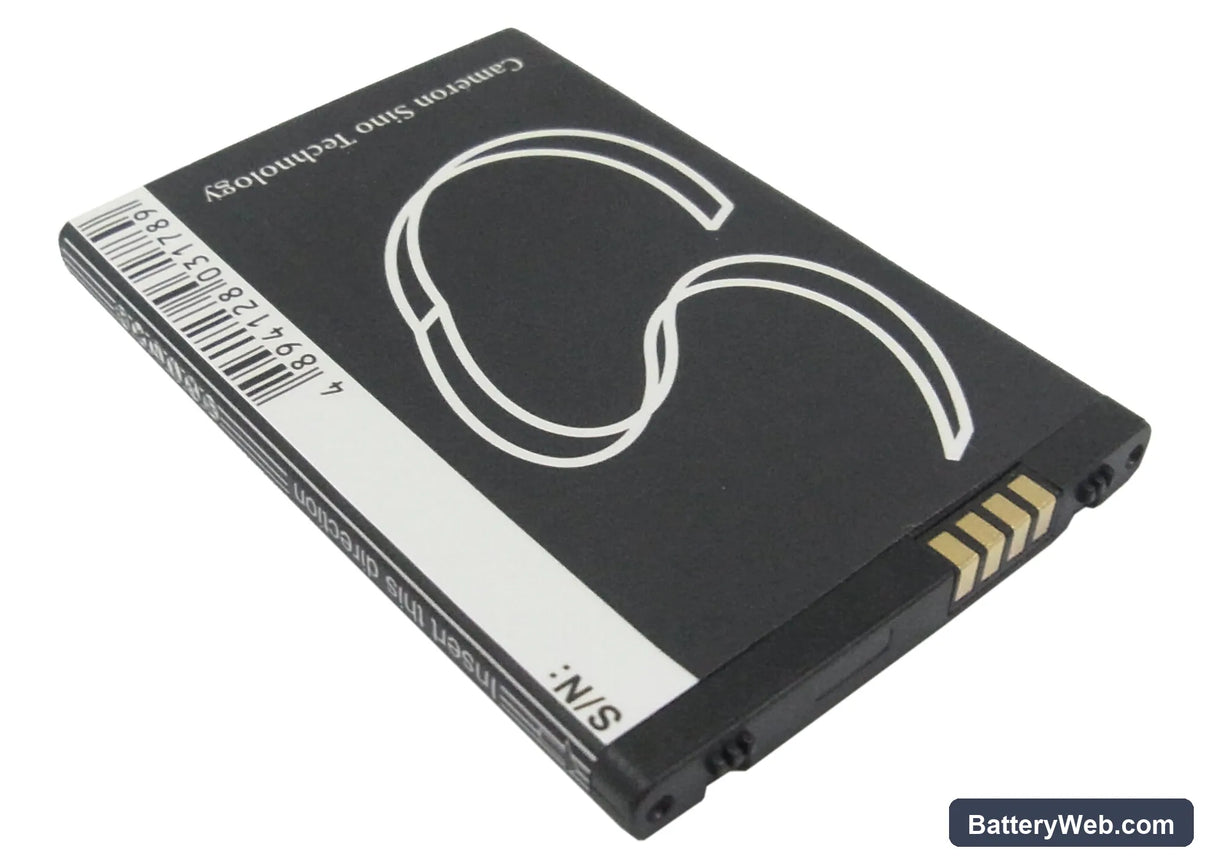 LG GW820 Replacement Battery, 3.7V, 1000mAh, Li-ion 3