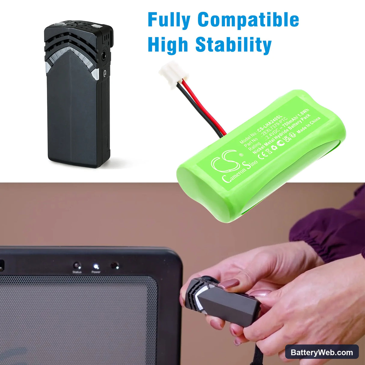 Lightspeed Flexcat Handheld Remote Control Replacement Battery, 2.4V, 750mAh, Ni-MH 6