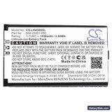 Lightspeed Aviation Replacement Battery, 3.7V, 1050mAh, Li-ion 5