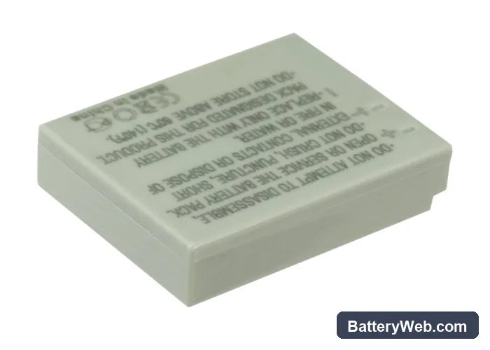 Olympus Stylus Verve Digital S Replacement Battery, 3.7V, 650mAh, Li-ion 4