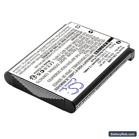 Pentax Optio L36 Replacement Battery, 3.7V, 660mAh, Li-ion 2