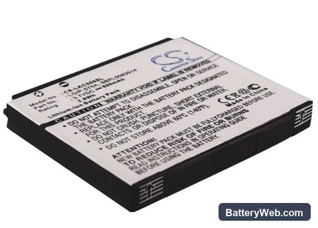 LG KC550 Replacement Battery, 3.7V, 800mAh, Li-ion 1