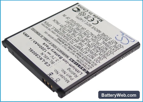 T-Mobile myTouch Q Replacement Battery, 3.7V, 1200mAh, Li-ion 1