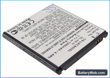T-Mobile myTouch Q Replacement Battery, 3.7V, 1200mAh, Li-ion 2