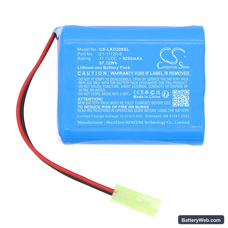 Lucky Duck Agitator HDi - Drake Replacement Battery, 11.1V, 5200mAh, Li-ion 3