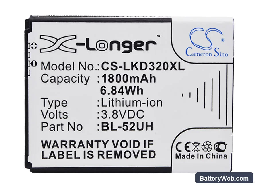 LG D320 Replacement Battery, 3.8V, 1800mAh, Li-ion 5