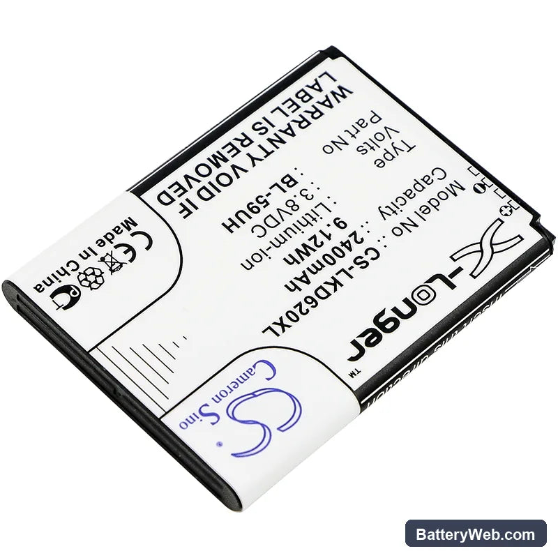 LG Optimus G2 Mini Replacement Battery, 3.8V, 2400mAh, Li-ion 2