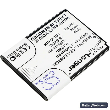 LG Optimus G2 Mini Replacement Battery, 3.8V, 2400mAh, Li-ion 2