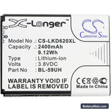 LG Optimus G2 Mini Replacement Battery, 3.8V, 2400mAh, Li-ion 3