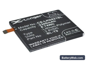 LG Nexus 5 16GB Replacement Battery, 3.8V, 2300mAh, Li-Polymer 1