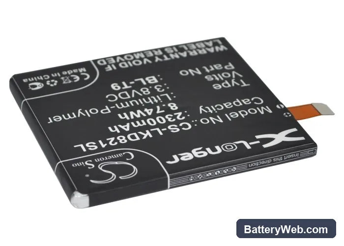 LG Nexus 5 16GB Replacement Battery, 3.8V, 2300mAh, Li-Polymer 2