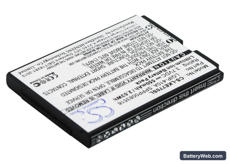LG KE770 Replacement Battery, 3.7V, 550mAh, Li-ion 3
