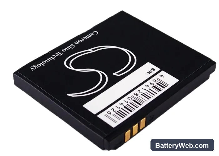 LG KE820 Replacement Battery, 3.7V, 750mAh, Li-ion 3