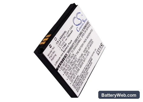 LG KE820 Replacement Battery, 3.7V, 750mAh, Li-ion 5
