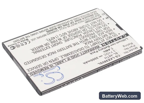 LG E940 Replacement Battery, 3.7V, 2000mAh, Li-ion 2