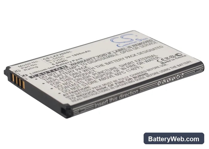 LG Optimus LTE III Replacement Battery, 3.7V, 1800mAh, Li-ion 1