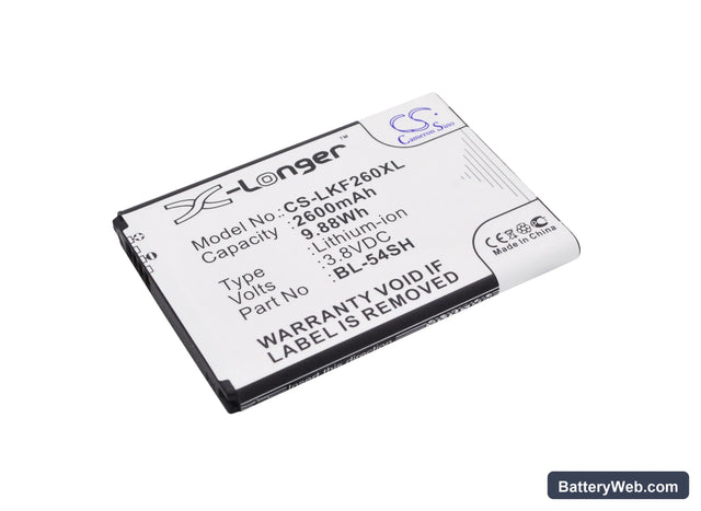 LG Optimus LTE III Replacement Battery, 3.8V, 2600mAh, Li-ion 1