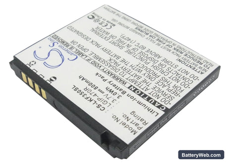 LG KF350 Replacement Battery, 3.7V, 800mAh, Li-ion 2