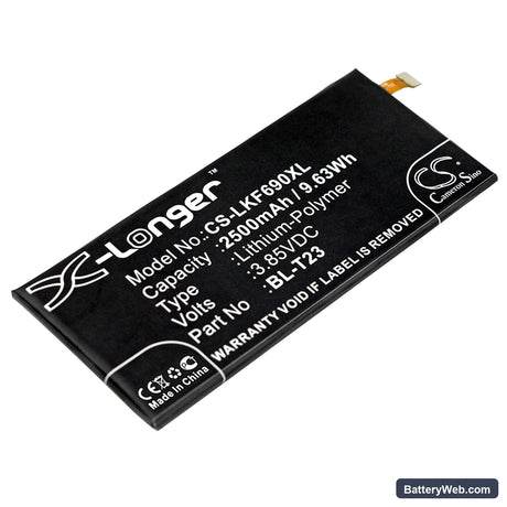 LG X Cam Replacement Battery, 3.85V, 2500mAh, Li-Polymer 1