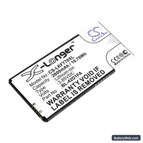 LG G5 Mini Replacement Battery, 3.85V, 2800mAh, Li-ion 1