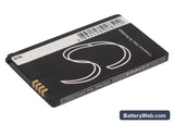 Virgin Mobile 101 Replacement Battery, 3.7V, 950mAh, Li-ion 4
