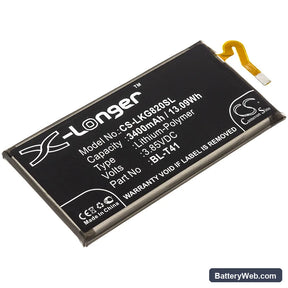 LG V40 Replacement Battery, 3.85V, 3400mAh, Li-Polymer 1