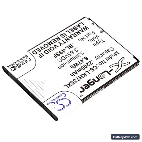 LG G4 Beat Replacement Battery, 3.85V, 2200mAh, Li-ion 2