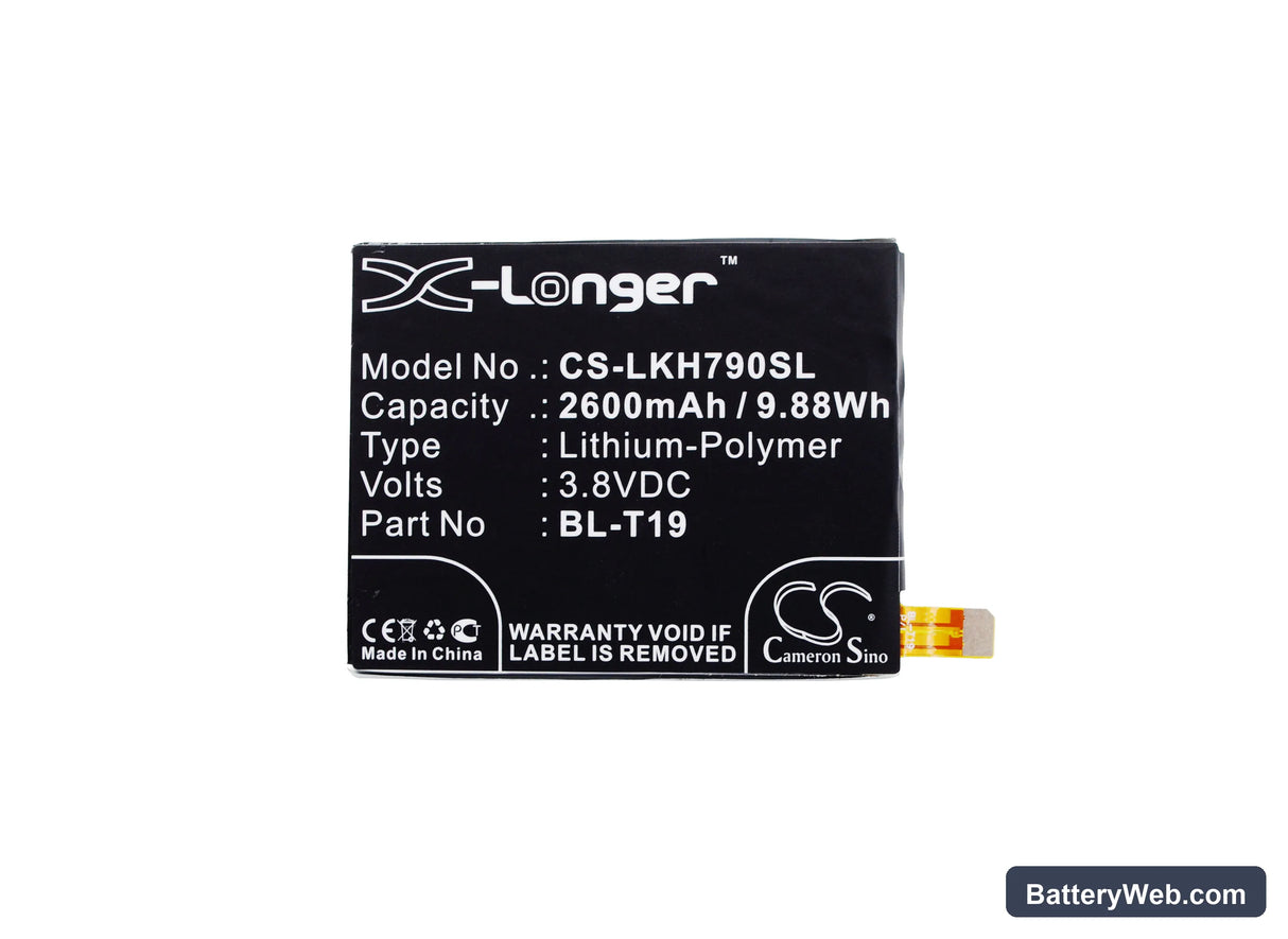 Google Nexus 5X Replacement Battery, 3.8V, 2600mAh, Li-Polymer 5