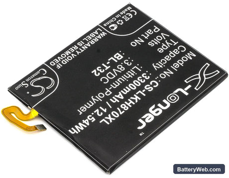 LG G6 Replacement Battery, 3.8V, 3300mAh, Li-Polymer 2